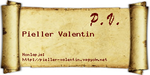Pieller Valentin névjegykártya